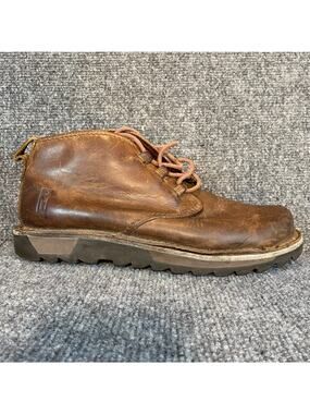 Vintage Mozo M Mens 11 Brown Leather Chukka Work Boots Lace Up Shoes